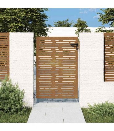 vidaXL Garden Gate 85x125 cm Corten Steel Square Design