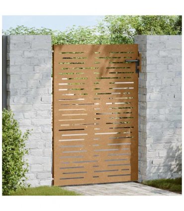 vidaXL Garden Gate 85x125 cm Corten Steel Square Design
