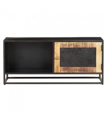vidaXL TV Cabinet 90x30x40 cm Rough Mango Wood
