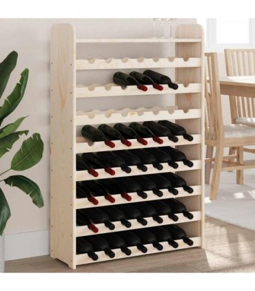 vidaXL Wine Rack with Top Board 72.5x25x111.5 cm Solid Wood Pine