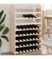 vidaXL Wine Rack with Top Board 72.5x25x111.5 cm Solid Wood Pine