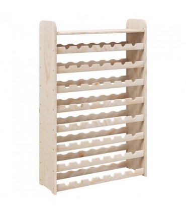 vidaXL Wine Rack with Top Board 72.5x25x111.5 cm Solid Wood Pine