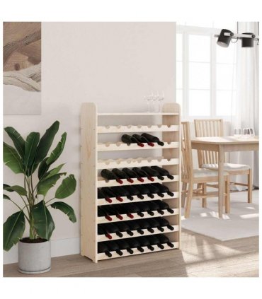 vidaXL Wine Rack with Top Board 72.5x25x111.5 cm Solid Wood Pine