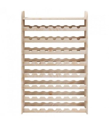 vidaXL Wine Rack with Top Board 72.5x25x111.5 cm Solid Wood Pine