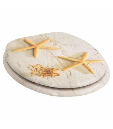 vidaXL WC Toilet Seat MDF Lid Starfish
