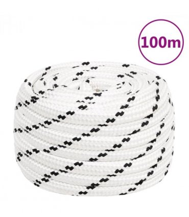 vidaXL Work Rope White 18 mm 100 m Polyester