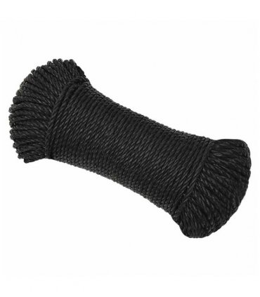 vidaXL Work Rope Black 8 mm 100 m Polypropylene