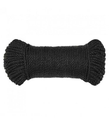 vidaXL Work Rope Black 8 mm 100 m Polypropylene