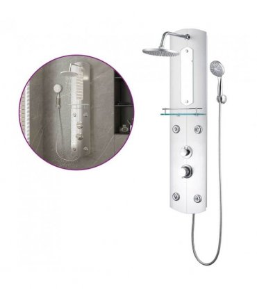 vidaXL Shower Panel Unit 25x43x110 cm Silver
