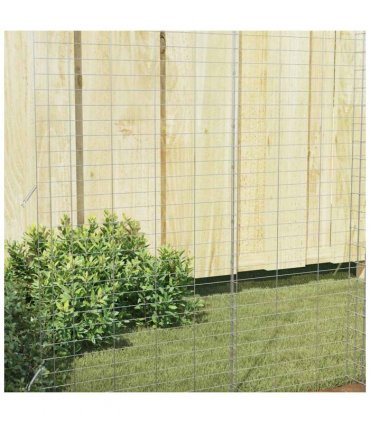 vidaXL Rabbit Cage Silver 200 x 100 x 210 cm Galvanised Steel