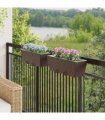 vidaXL Railing 2 pcs 50 x 17 x 17 cm Metal