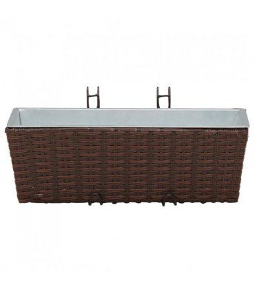 vidaXL Railing 2 pcs 50 x 17 x 17 cm Metal