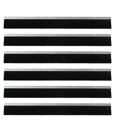 vidaXL Screw-on Door Brush Seals 6 pcs Silver 100 cm Aluminium Alloy