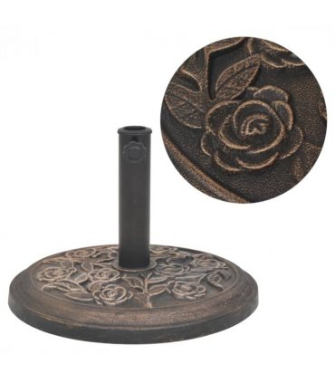 vidaXL Parasol Base Resin Round Bronze 9 kg