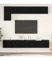 vidaXL TV Cabinet Set Wall-mounted 5 pcs Black Oak Engineered Wood