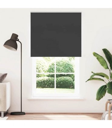 vidaXL Roller Blind Blackout Black 120x230 cm Fabric Width 116.6 cm Polyester