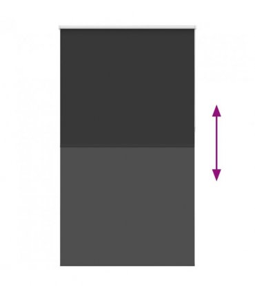 vidaXL Roller Blind Blackout Black 120x230 cm Fabric Width 116.6 cm Polyester