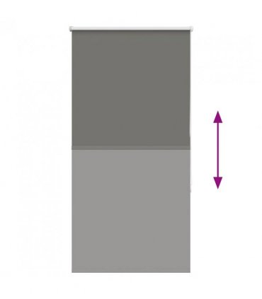 vidaXL Roller Blind Blackout Grey 75x150 cm Fabric Width 70.7 cm Polyester
