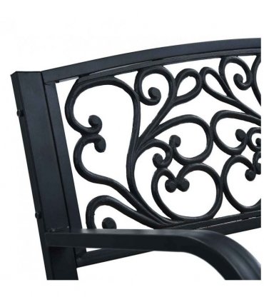 vidaXL Garden Bench | Black | Wood | 120 cm | Durable | Garden Bench