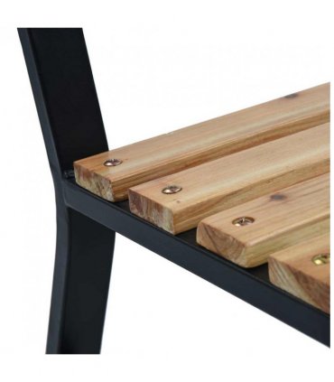vidaXL Garden Bench | Black | Wood | 120 cm | Durable | Garden Bench