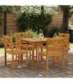 vidaXL Garden Dining Set 5 pcs Brown Solid Acacia wood