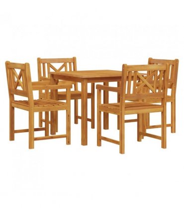 vidaXL Garden Dining Set 5 pcs Brown Solid Acacia wood