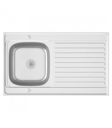 vidaXL Kitchen Sink with Drainer Set Silver 1000x600x155 mm Stainless Steel