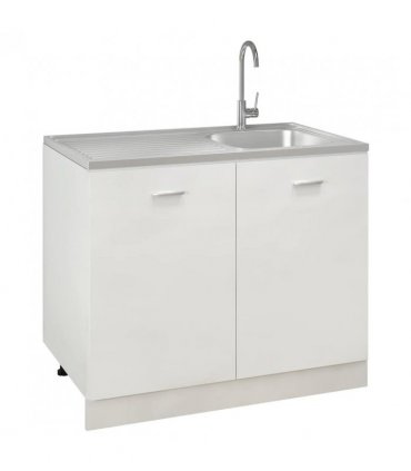 vidaXL Kitchen Sink with Drainer Set Silver 1000x600x155 mm Stainless Steel
