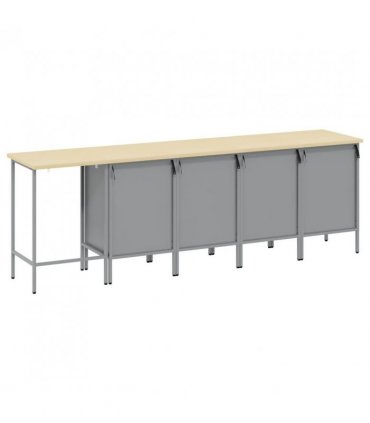 vidaXL Work Cabinet Set with Drawer with Storage 5 pcs Red and Grey