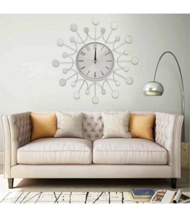 vidaXL Wall Clock Silver 40 cm Metal