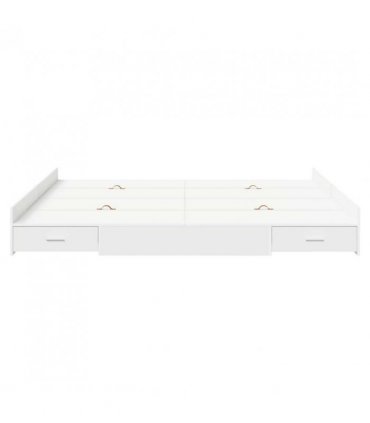 vidaXL Storage Bed Frame White 180 x 200 cm Engineered Wood