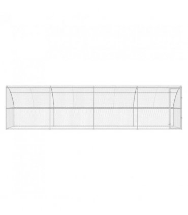 vidaXL Dog Kennel 4 pcs Silver 8 x 2 x 2 m Galvanised steel
