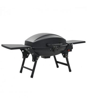 vidaXL Portable Gas BBQ Grill with Cooking Zone Black