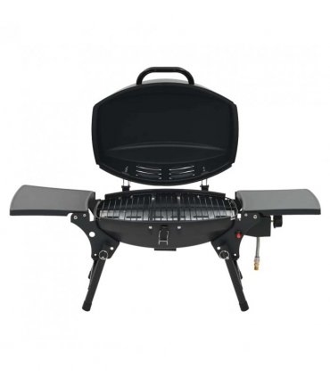 vidaXL Portable Gas BBQ Grill with Cooking Zone Black