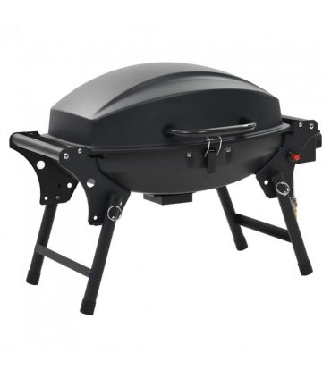 vidaXL Portable Gas BBQ Grill with Cooking Zone Black