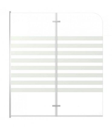 vidaXL Bath Enclosure 120x140 cm Tempered Glass Stripe
