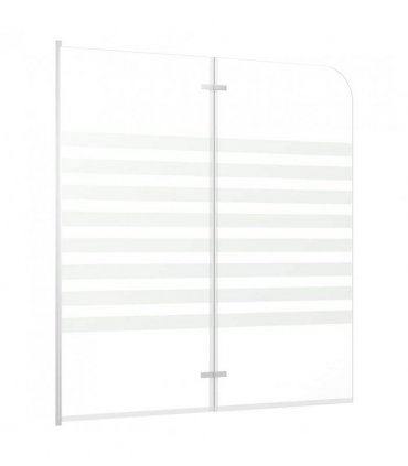 vidaXL Bath Enclosure 120x140 cm Tempered Glass Stripe