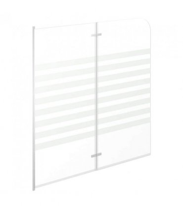 vidaXL Bath Enclosure 120x140 cm Tempered Glass Stripe