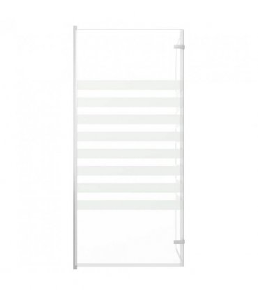 vidaXL Bath Enclosure 120x140 cm Tempered Glass Stripe