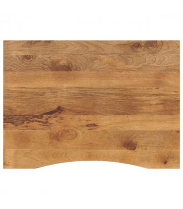 vidaXL Desk Top with Curve 110x80x2.5 cm Solid Wood Rough Mango