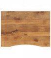 vidaXL Desk Top with Curve 110x80x2.5 cm Solid Wood Rough Mango