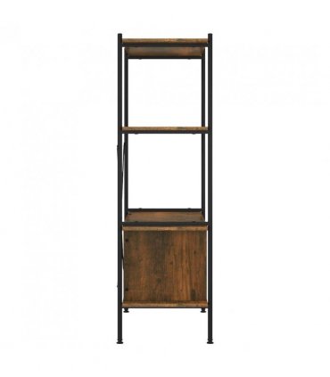 vidaXL 4-Tier Shelving Unit with Cabinet 80x40x130 cm Steel and Engineered Wood