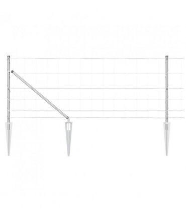 vidaXL Welded Wire Fence with Spikes 25 x 0.8 m Galvanised Steel Mesh