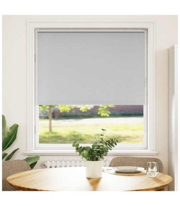 vidaXL Roller Blind Blackout Light Grey 115x130 cm Fabric Width 110.7 cm Polyester