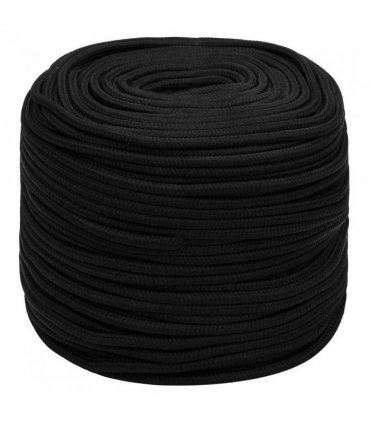 vidaXL Work Rope Black 8 mm 250 m Polyester