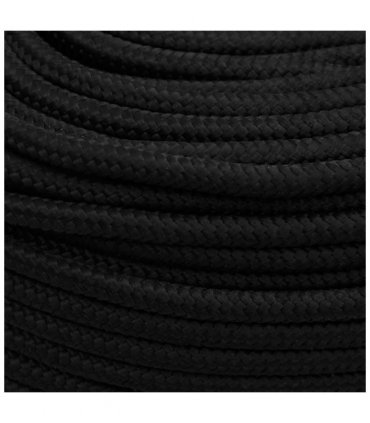 vidaXL Work Rope Black 8 mm 250 m Polyester