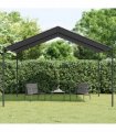 vidaXL Canopy Tent Anthracite 4x4 m Steel and Fabric