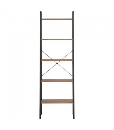 vidaXL 5-Tier Standing Shelf Dark Brown and Black 56x35x174 cm