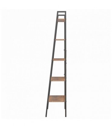 vidaXL 5-Tier Standing Shelf Dark Brown and Black 56x35x174 cm