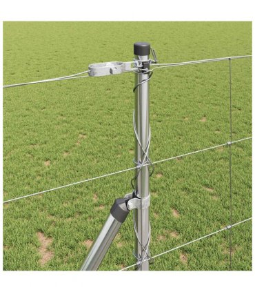 vidaXL Ground Fix Welded Wire Fence 25 x 1.2 m Galvanised Steel Silver
